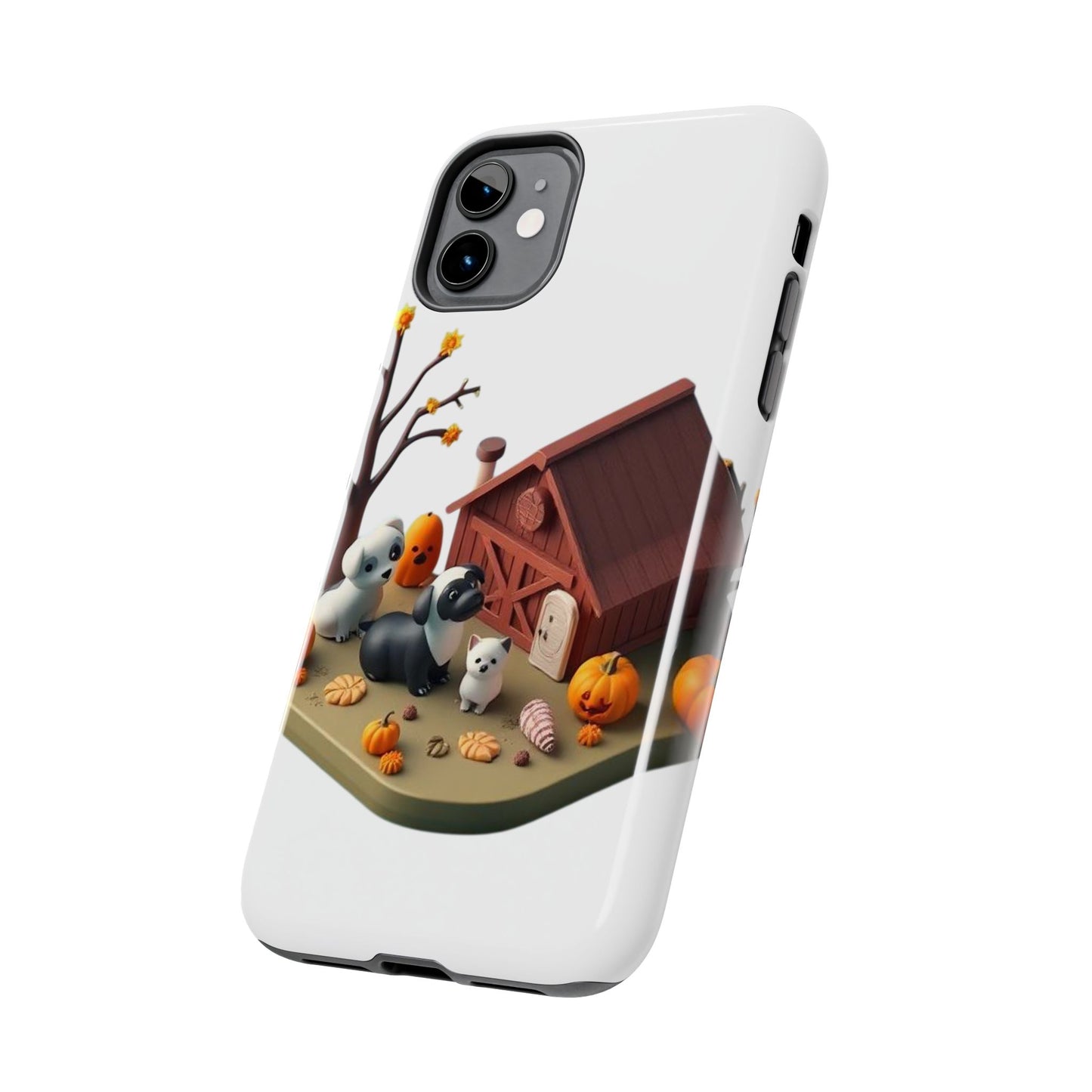 Cute Fall Farmhouse Phone Cases, Autumn Protection for Smartphones, Harvest-Themed Gift, Halloween Decor, Animal Print Cover