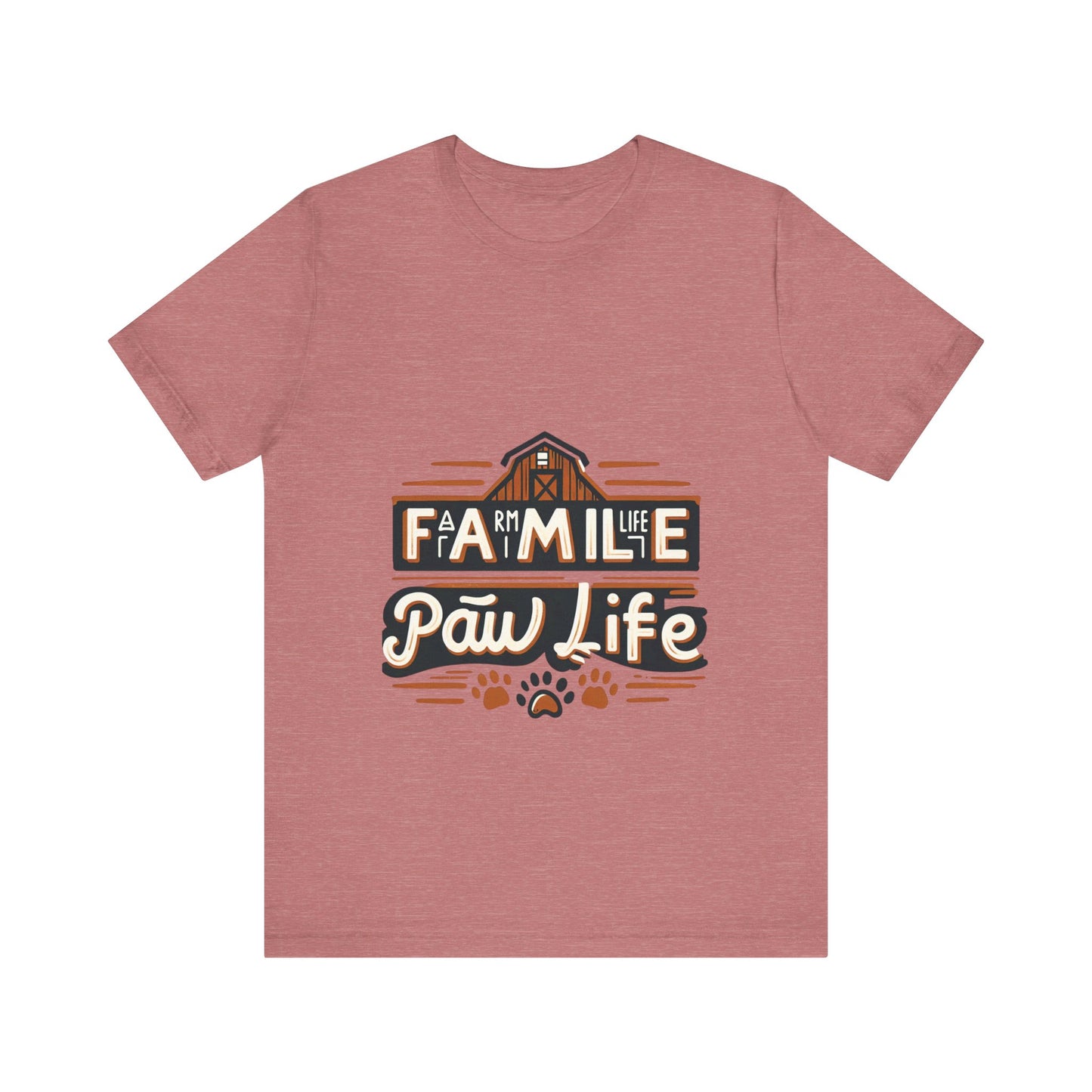 Unisex Jersey Short Sleeve Tee, Family Pet Shirt, Paw Life Graphic Top, Animal Lover Tee, Dog Mom Gift, Casual Wear for Pet Lovers