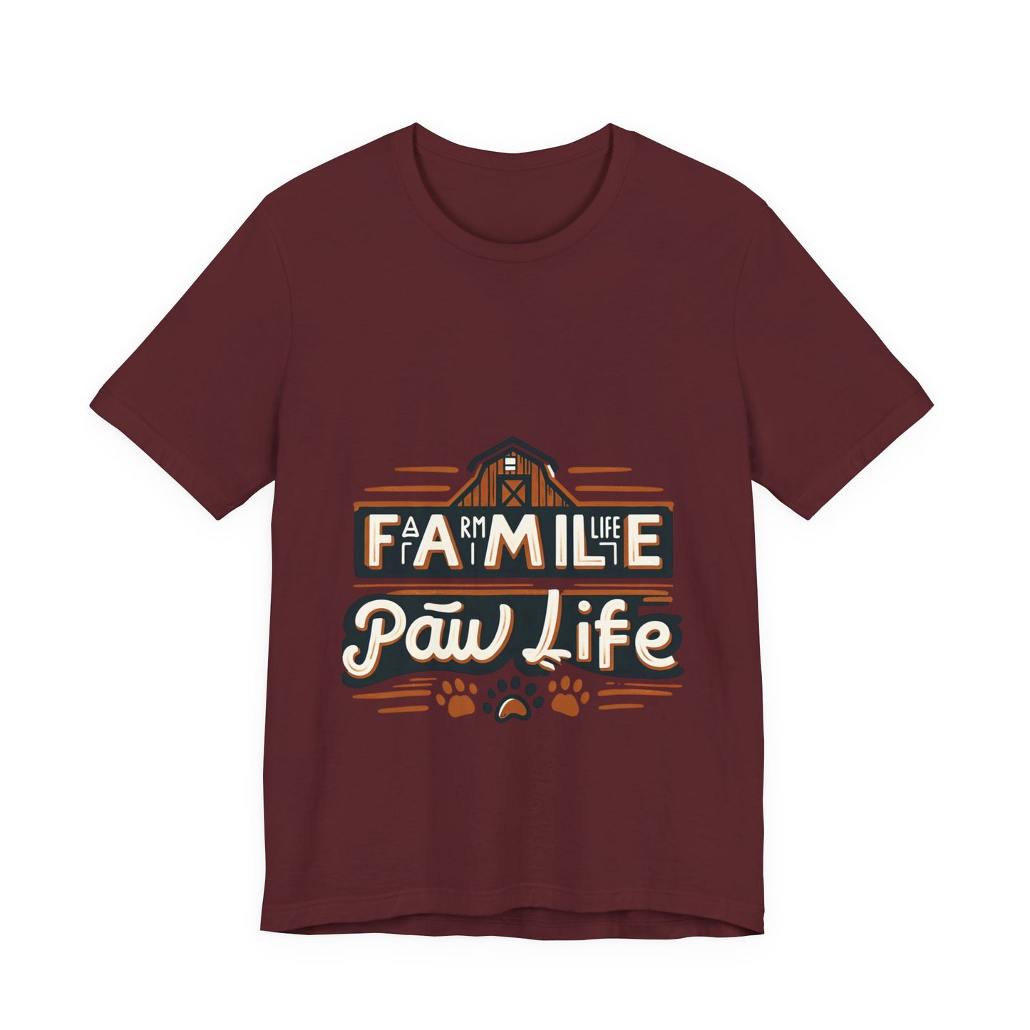 Unisex Jersey Short Sleeve Tee, Family Pet Shirt, Paw Life Graphic Top, Animal Lover Tee, Dog Mom Gift, Casual Wear for Pet Lovers
