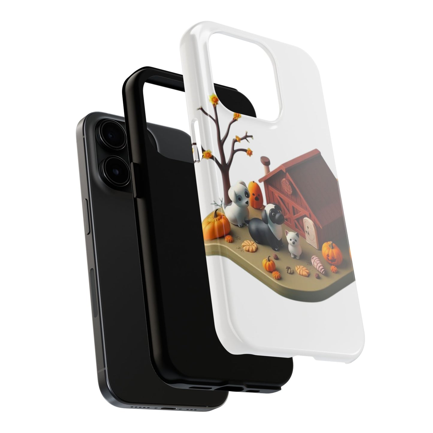 Cute Fall Farmhouse Phone Cases, Autumn Protection for Smartphones, Harvest-Themed Gift, Halloween Decor, Animal Print Cover
