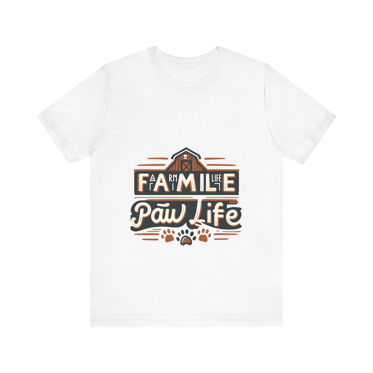 Unisex Jersey Short Sleeve Tee, Family Pet Shirt, Paw Life Graphic Top, Animal Lover Tee, Dog Mom Gift, Casual Wear for Pet Lovers