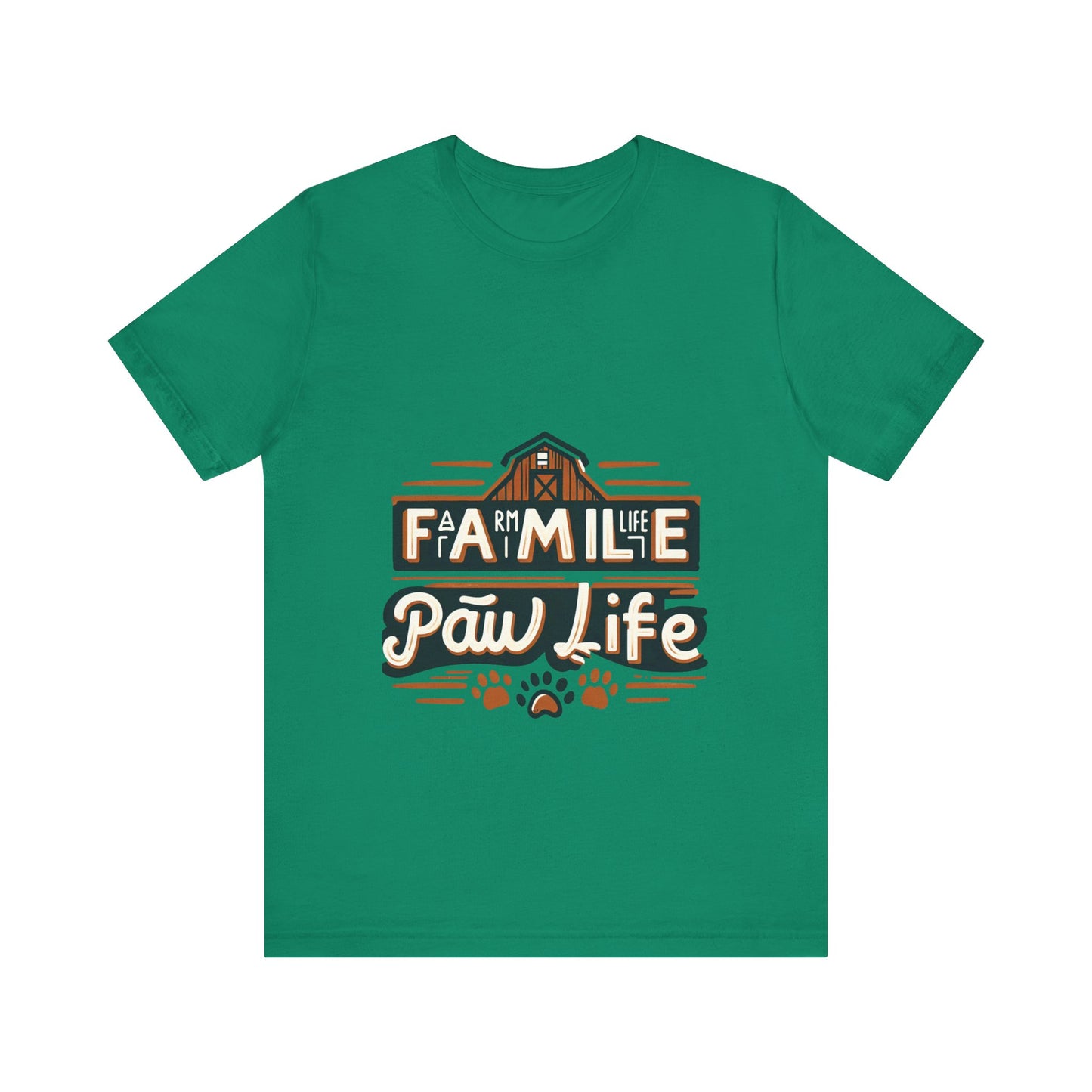 Unisex Jersey Short Sleeve Tee, Family Pet Shirt, Paw Life Graphic Top, Animal Lover Tee, Dog Mom Gift, Casual Wear for Pet Lovers