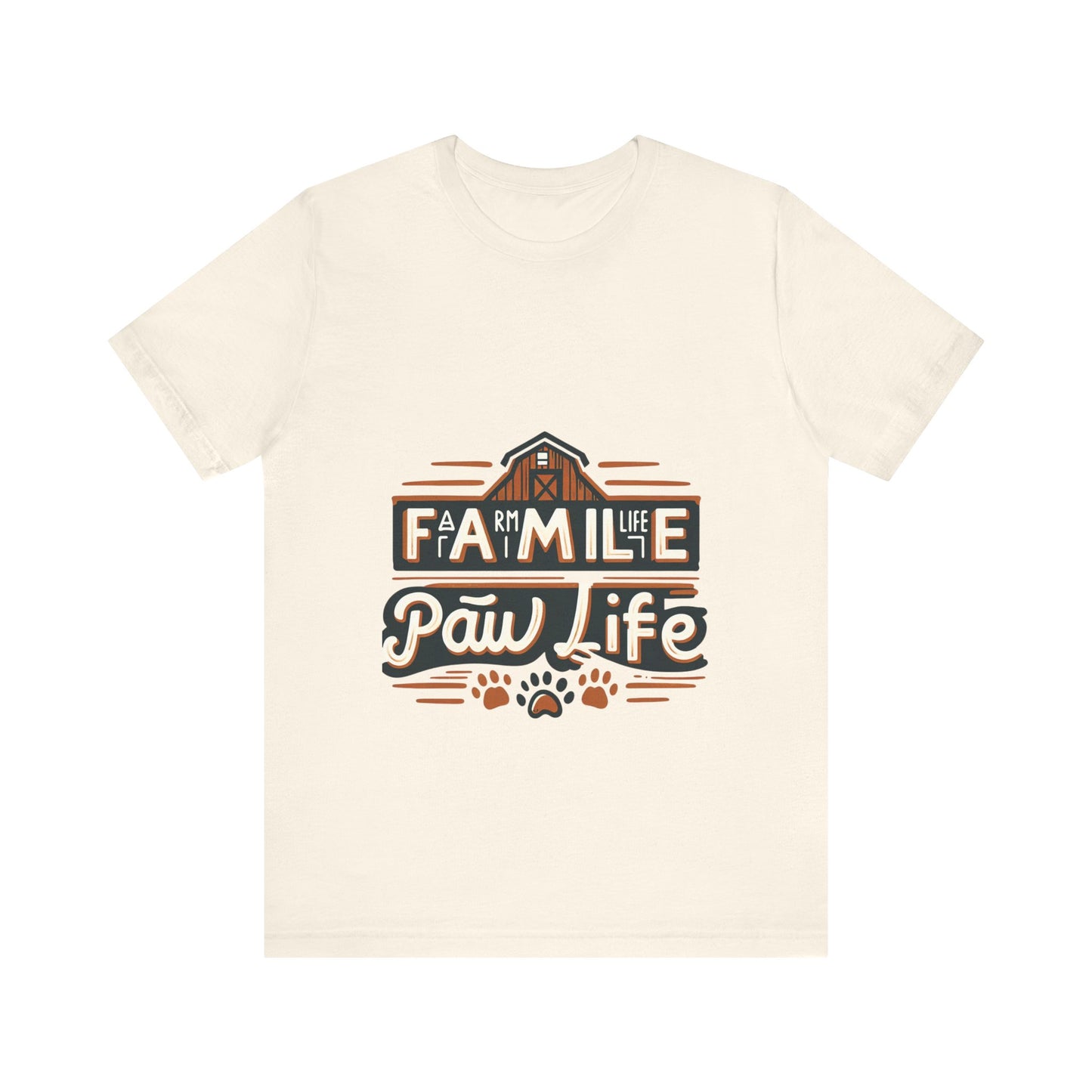 Unisex Jersey Short Sleeve Tee, Family Pet Shirt, Paw Life Graphic Top, Animal Lover Tee, Dog Mom Gift, Casual Wear for Pet Lovers