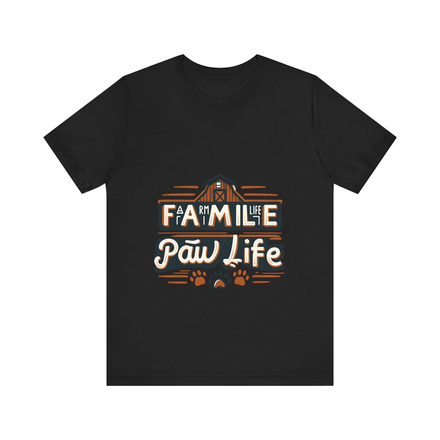 Unisex Jersey Short Sleeve Tee, Family Pet Shirt, Paw Life Graphic Top, Animal Lover Tee, Dog Mom Gift, Casual Wear for Pet Lovers