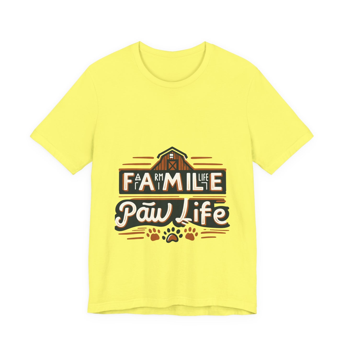 Unisex Jersey Short Sleeve Tee, Family Pet Shirt, Paw Life Graphic Top, Animal Lover Tee, Dog Mom Gift, Casual Wear for Pet Lovers