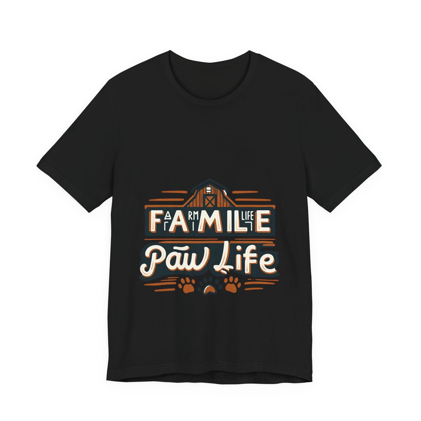 Unisex Jersey Short Sleeve Tee, Family Pet Shirt, Paw Life Graphic Top, Animal Lover Tee, Dog Mom Gift, Casual Wear for Pet Lovers