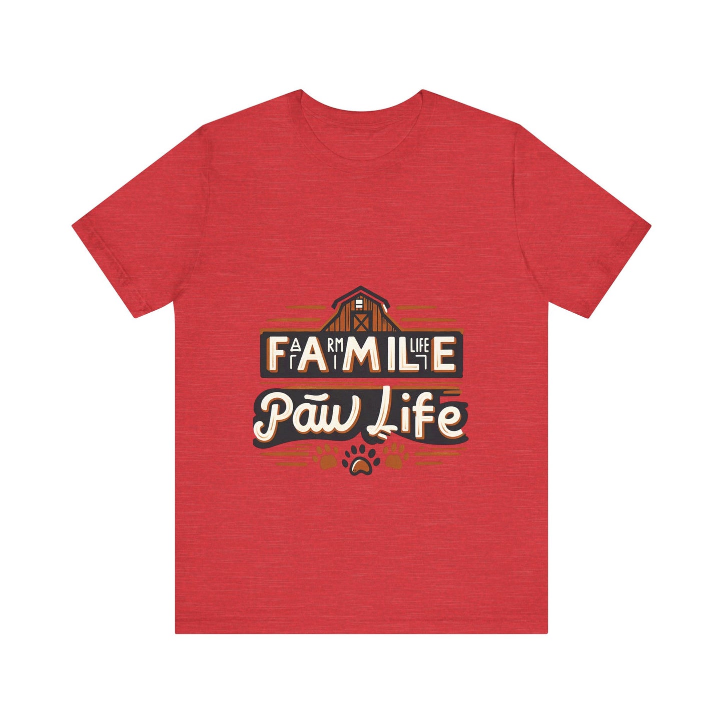 Unisex Jersey Short Sleeve Tee, Family Pet Shirt, Paw Life Graphic Top, Animal Lover Tee, Dog Mom Gift, Casual Wear for Pet Lovers