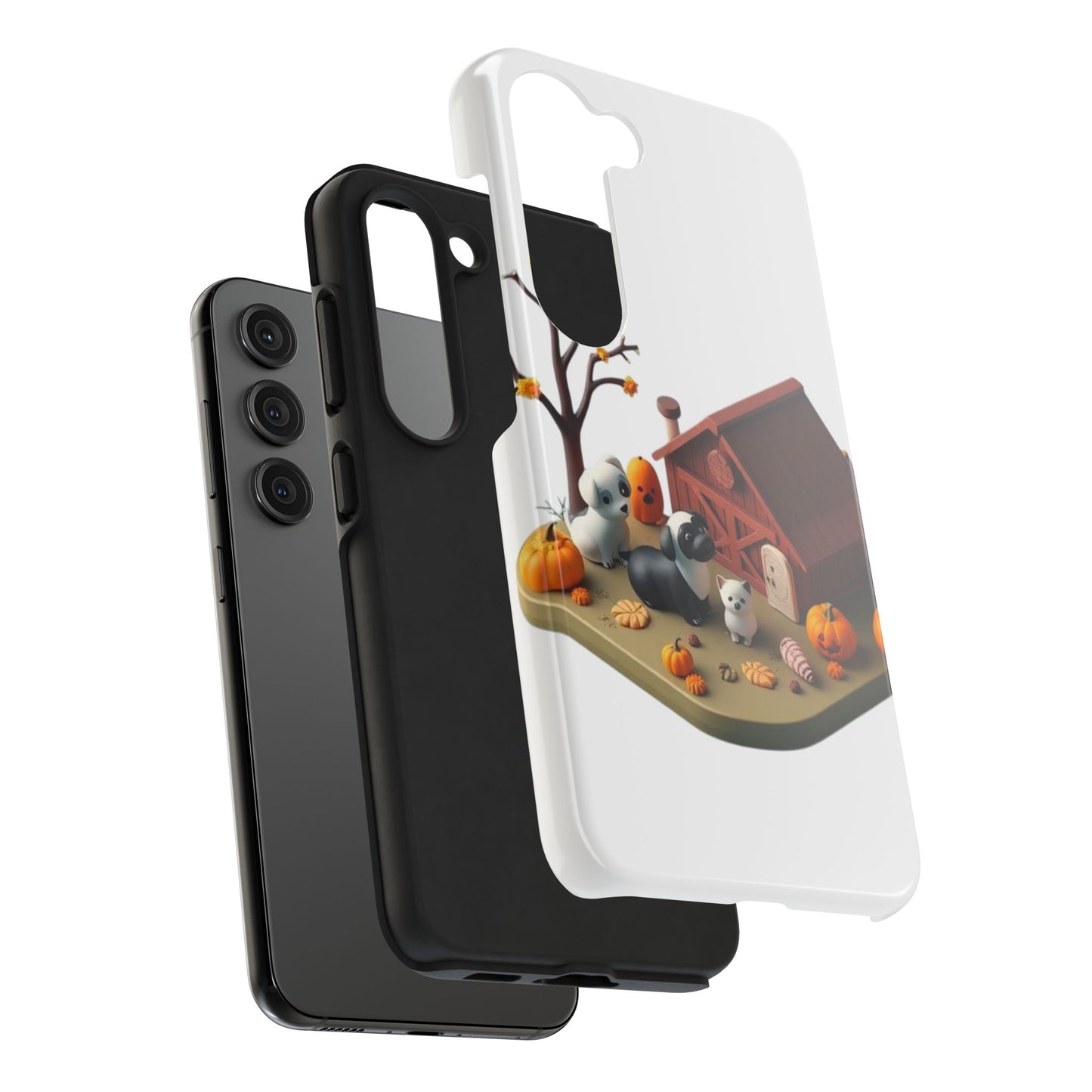 Cute Fall Farmhouse Phone Cases, Autumn Protection for Smartphones, Harvest-Themed Gift, Halloween Decor, Animal Print Cover