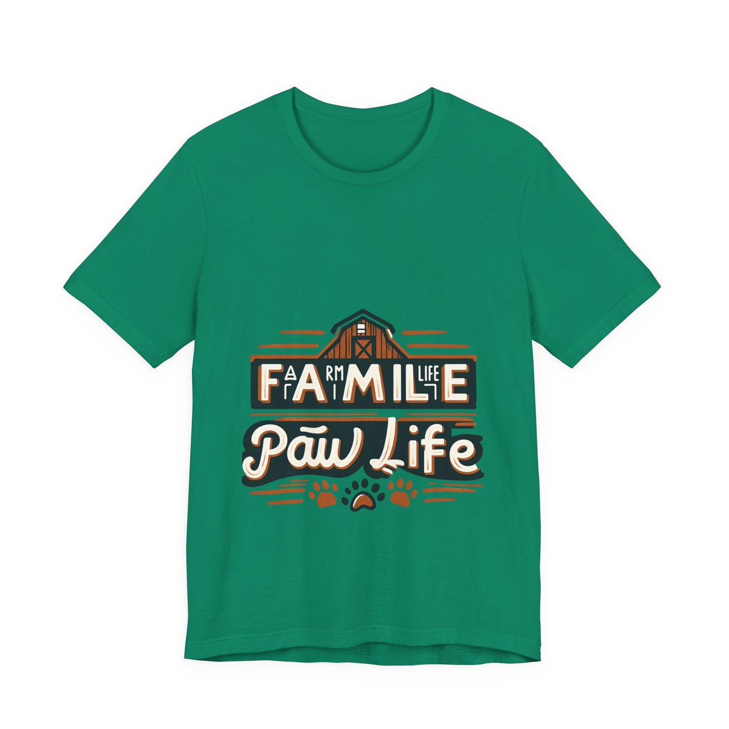Unisex Jersey Short Sleeve Tee, Family Pet Shirt, Paw Life Graphic Top, Animal Lover Tee, Dog Mom Gift, Casual Wear for Pet Lovers