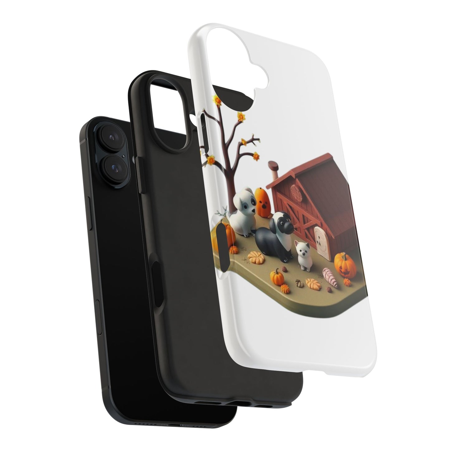 Cute Fall Farmhouse Phone Cases, Autumn Protection for Smartphones, Harvest-Themed Gift, Halloween Decor, Animal Print Cover