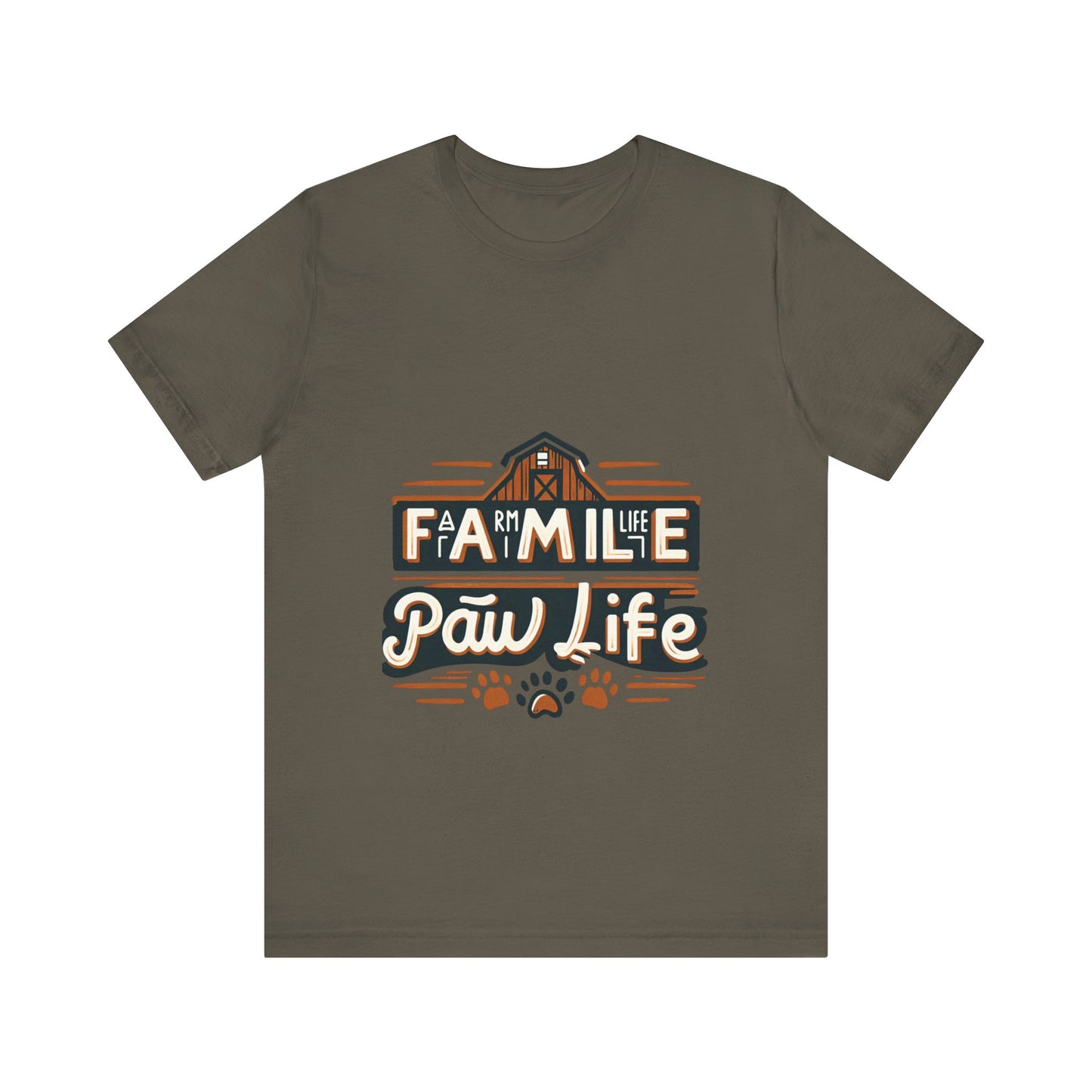 Unisex Jersey Short Sleeve Tee, Family Pet Shirt, Paw Life Graphic Top, Animal Lover Tee, Dog Mom Gift, Casual Wear for Pet Lovers