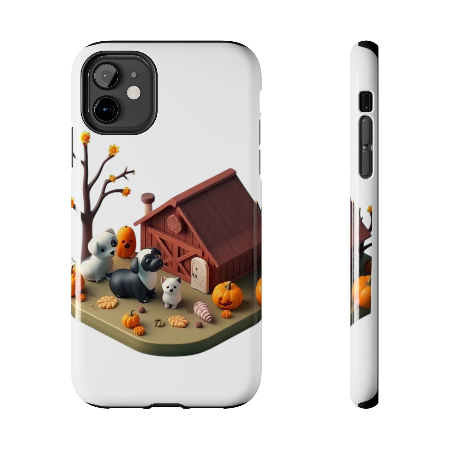 Cute Fall Farmhouse Phone Cases, Autumn Protection for Smartphones, Harvest-Themed Gift, Halloween Decor, Animal Print Cover