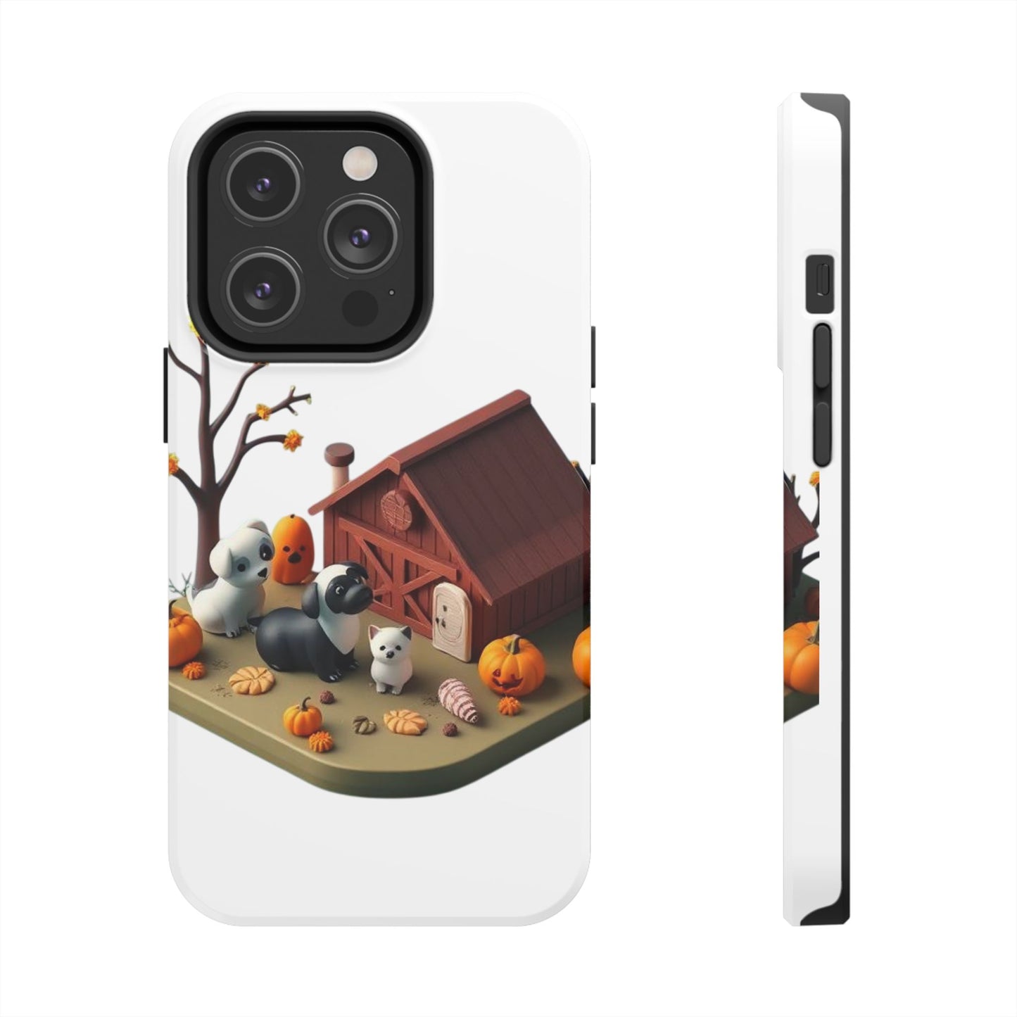 Cute Fall Farmhouse Phone Cases, Autumn Protection for Smartphones, Harvest-Themed Gift, Halloween Decor, Animal Print Cover