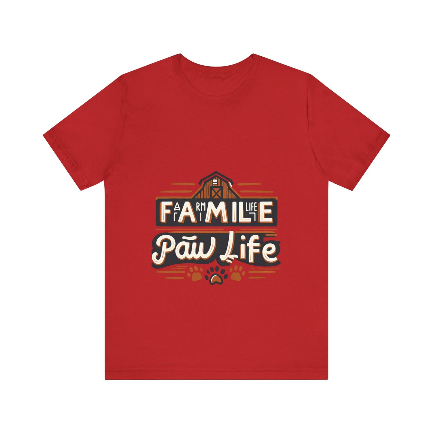 Unisex Jersey Short Sleeve Tee, Family Pet Shirt, Paw Life Graphic Top, Animal Lover Tee, Dog Mom Gift, Casual Wear for Pet Lovers