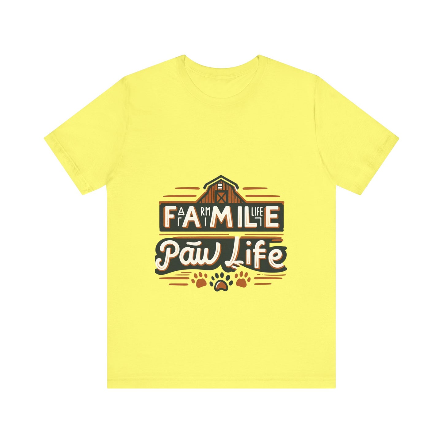 Unisex Jersey Short Sleeve Tee, Family Pet Shirt, Paw Life Graphic Top, Animal Lover Tee, Dog Mom Gift, Casual Wear for Pet Lovers