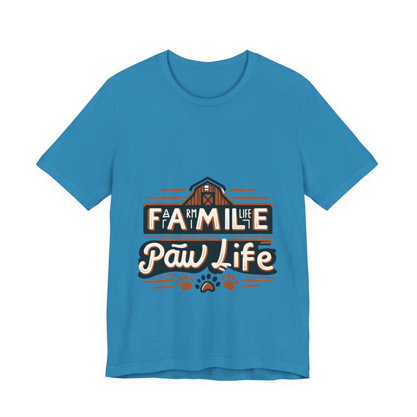 Unisex Jersey Short Sleeve Tee, Family Pet Shirt, Paw Life Graphic Top, Animal Lover Tee, Dog Mom Gift, Casual Wear for Pet Lovers