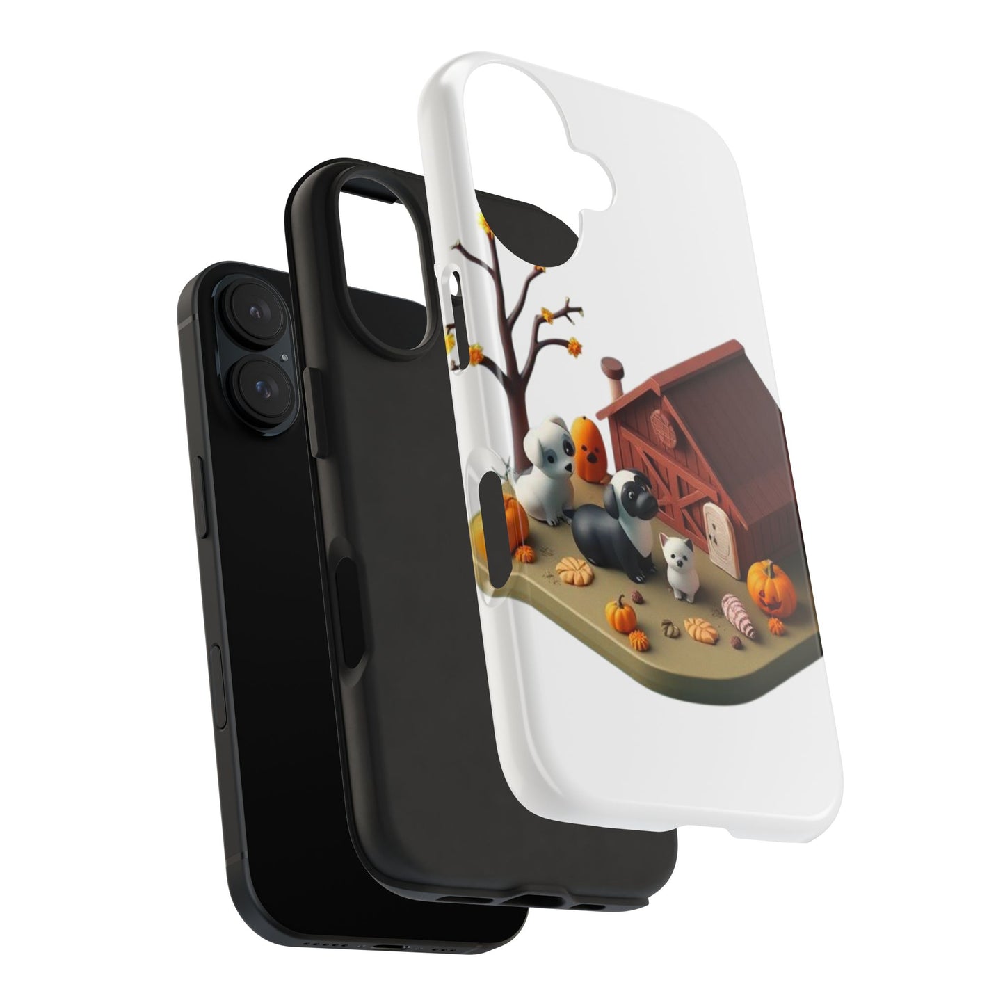 Cute Fall Farmhouse Phone Cases, Autumn Protection for Smartphones, Harvest-Themed Gift, Halloween Decor, Animal Print Cover