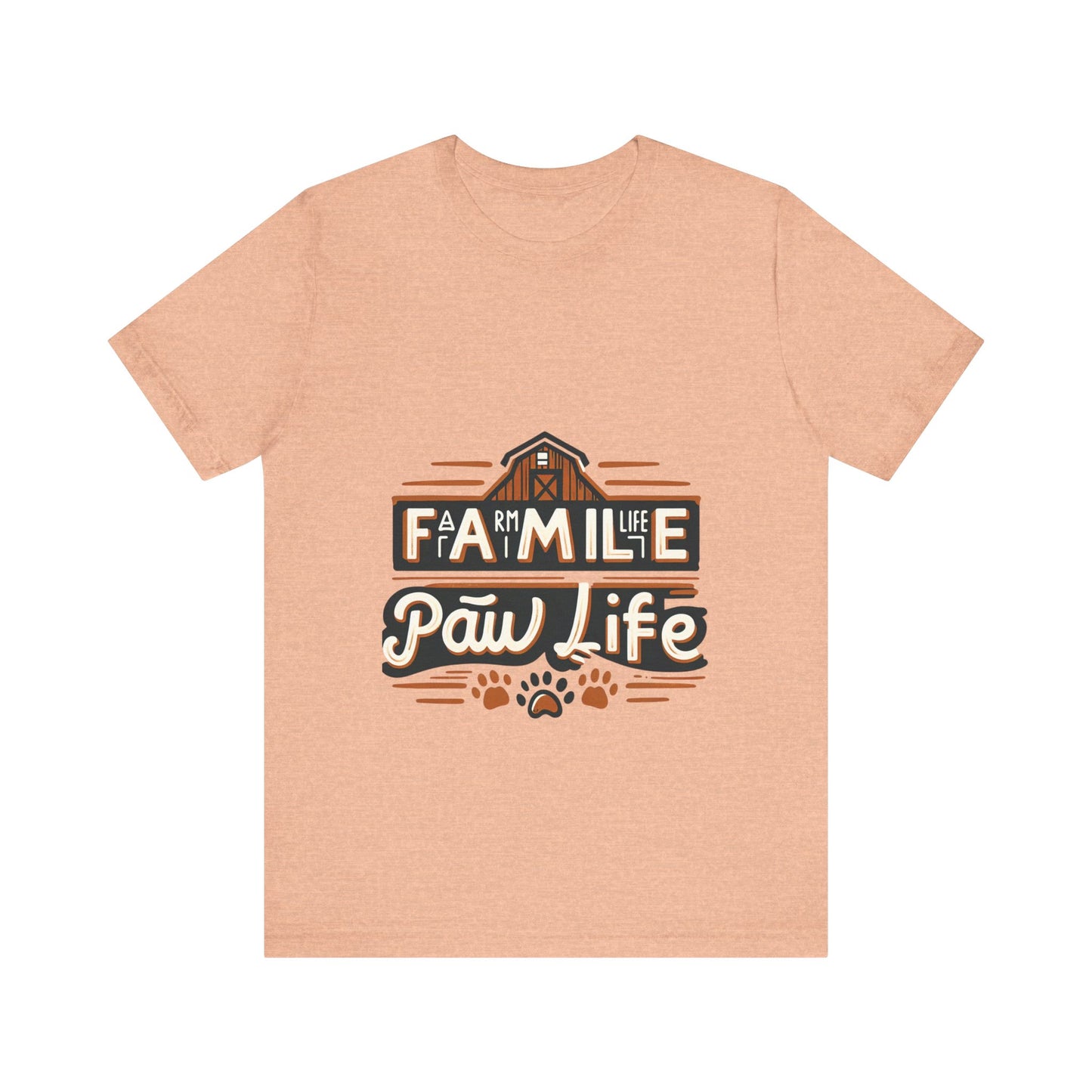 Unisex Jersey Short Sleeve Tee, Family Pet Shirt, Paw Life Graphic Top, Animal Lover Tee, Dog Mom Gift, Casual Wear for Pet Lovers