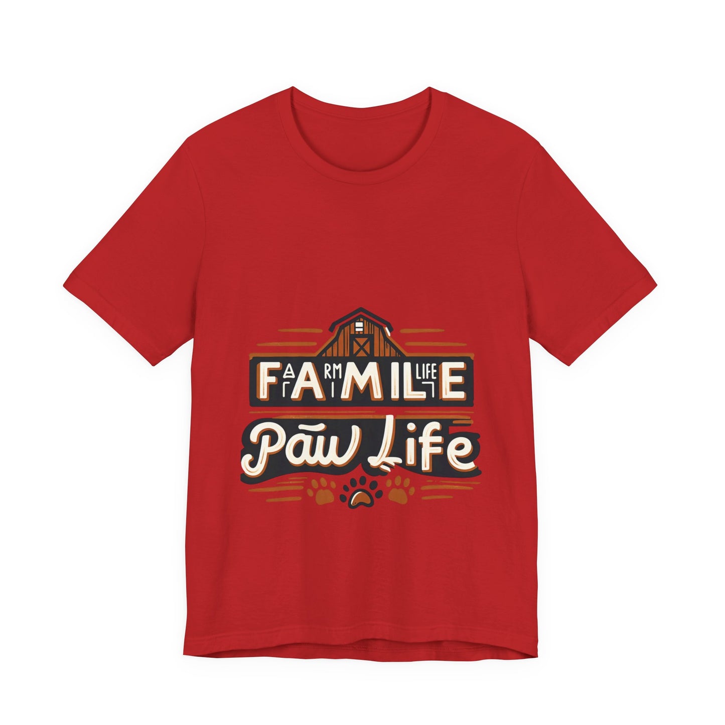 Unisex Jersey Short Sleeve Tee, Family Pet Shirt, Paw Life Graphic Top, Animal Lover Tee, Dog Mom Gift, Casual Wear for Pet Lovers