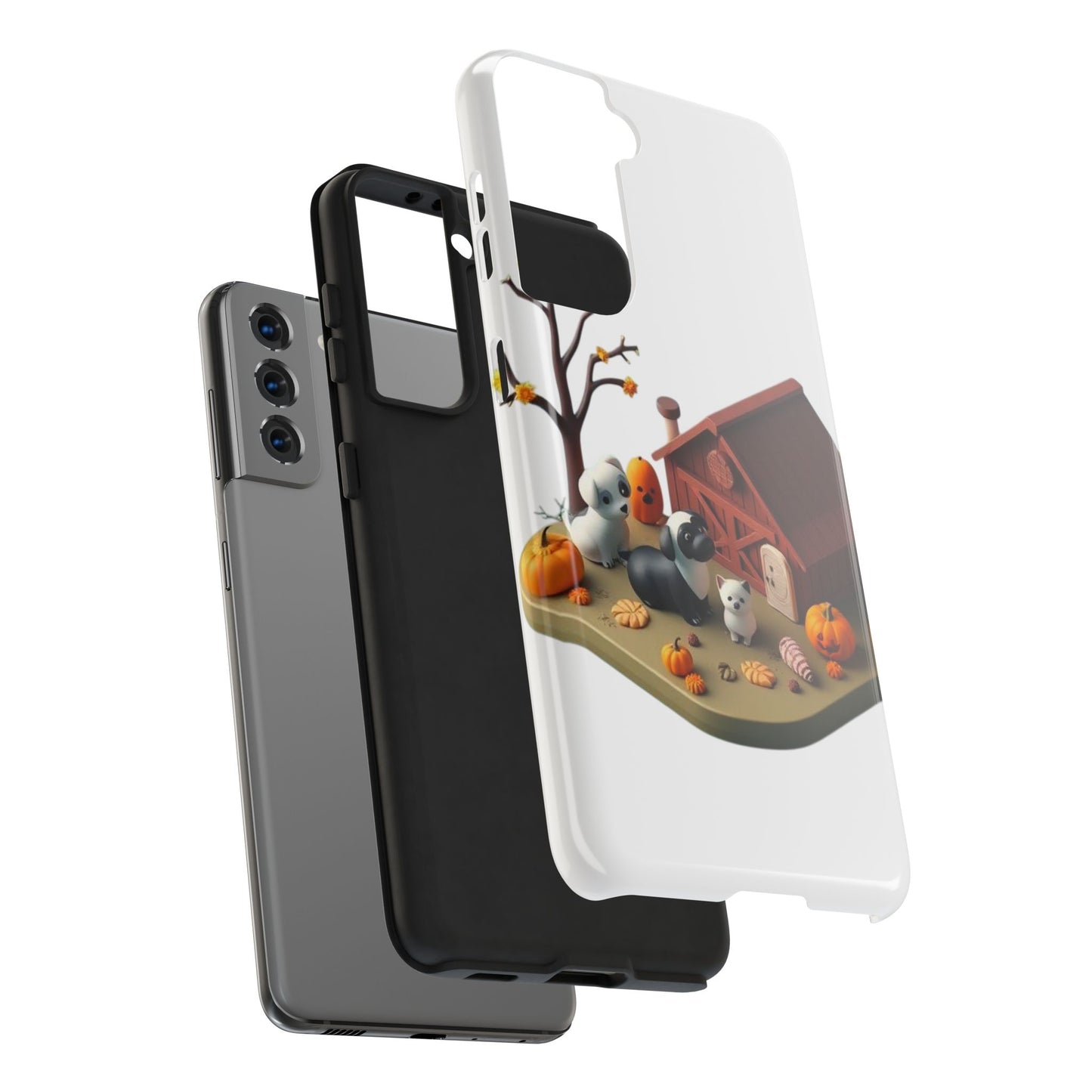 Cute Fall Farmhouse Phone Cases, Autumn Protection for Smartphones, Harvest-Themed Gift, Halloween Decor, Animal Print Cover