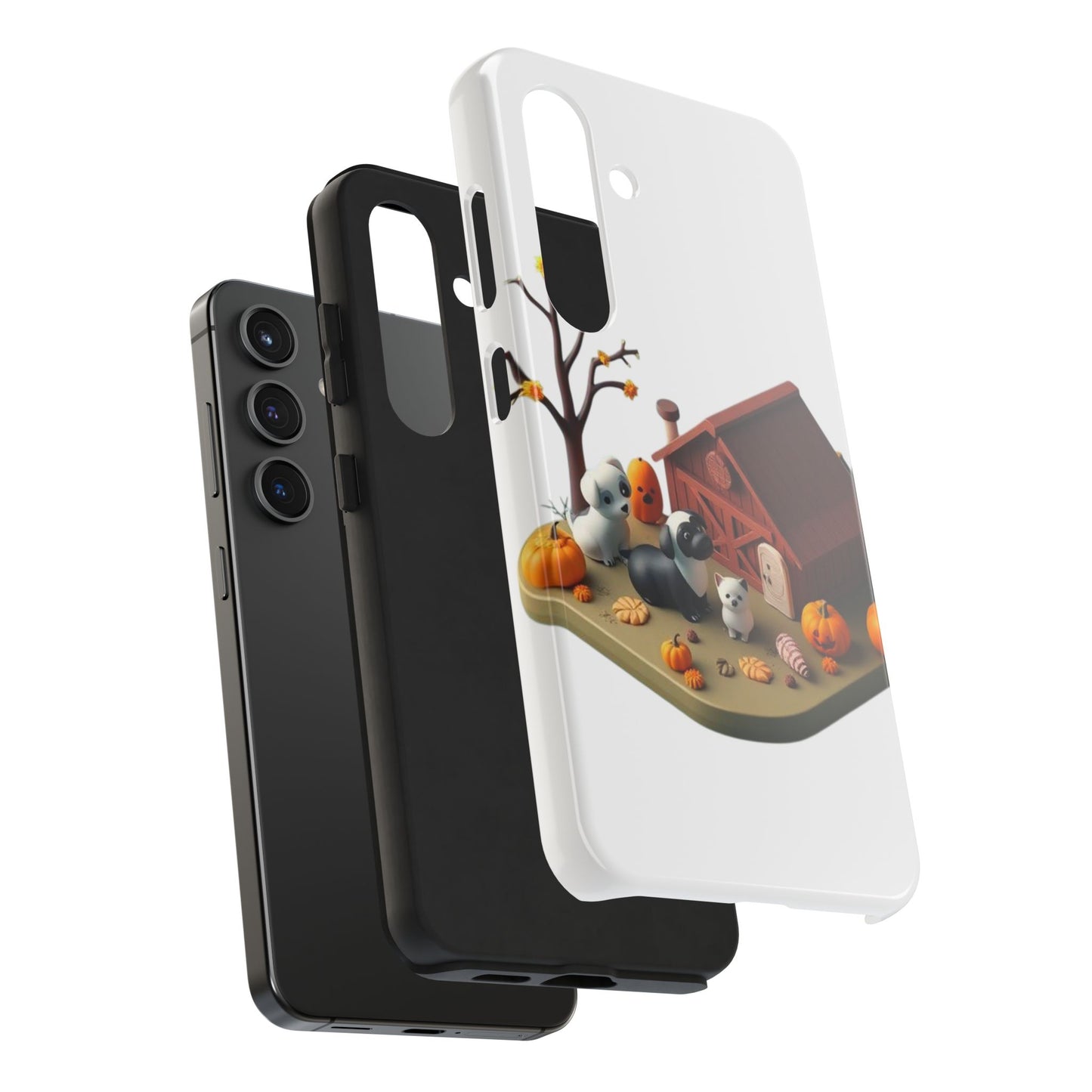 Cute Fall Farmhouse Phone Cases, Autumn Protection for Smartphones, Harvest-Themed Gift, Halloween Decor, Animal Print Cover