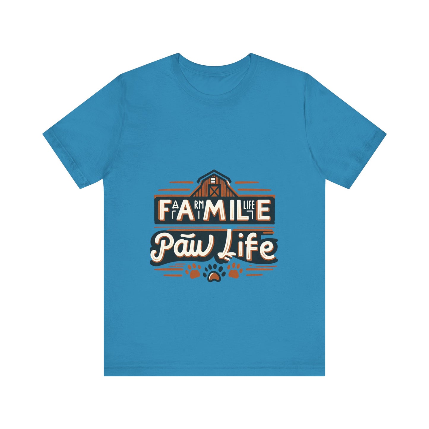 Unisex Jersey Short Sleeve Tee, Family Pet Shirt, Paw Life Graphic Top, Animal Lover Tee, Dog Mom Gift, Casual Wear for Pet Lovers