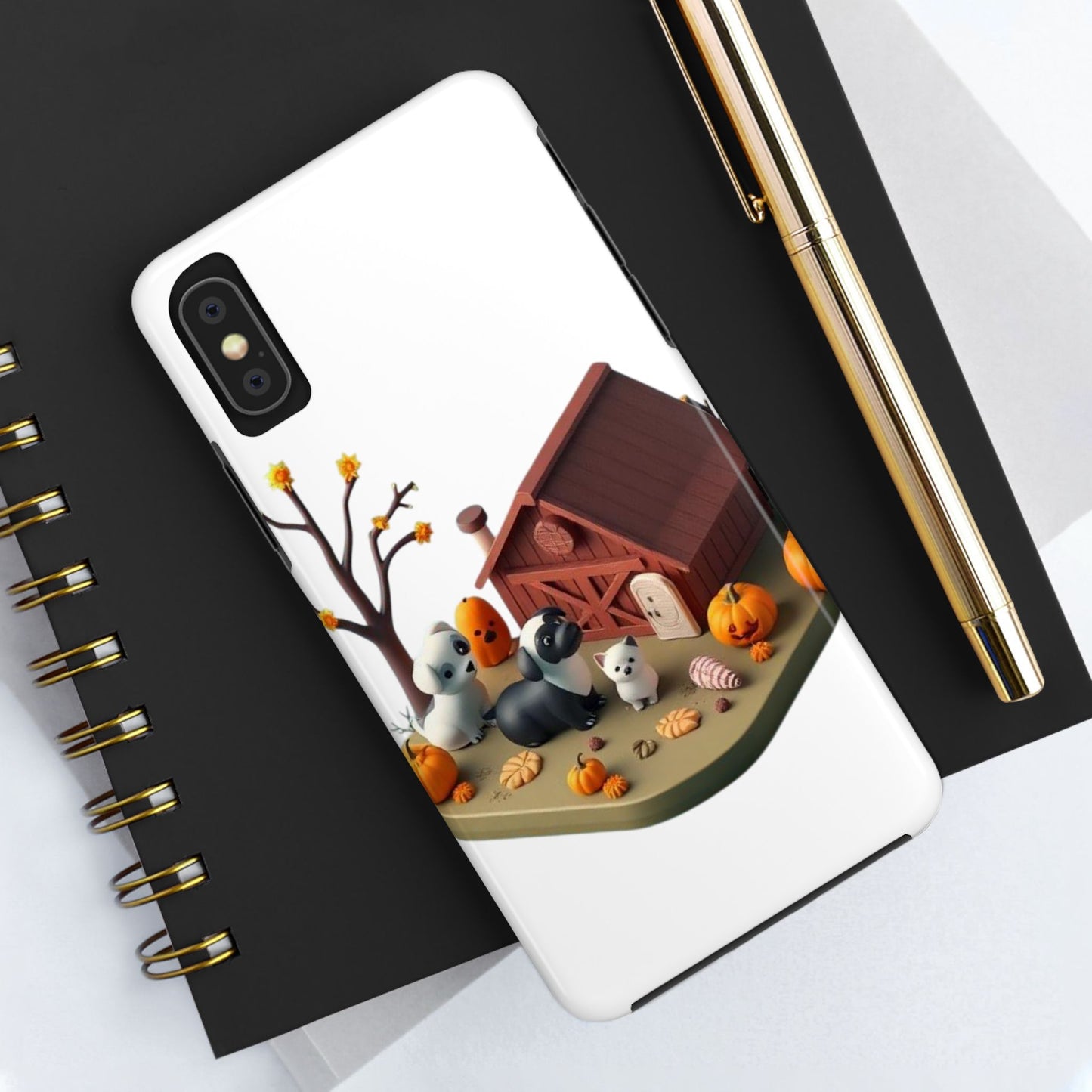 Cute Fall Farmhouse Phone Cases, Autumn Protection for Smartphones, Harvest-Themed Gift, Halloween Decor, Animal Print Cover