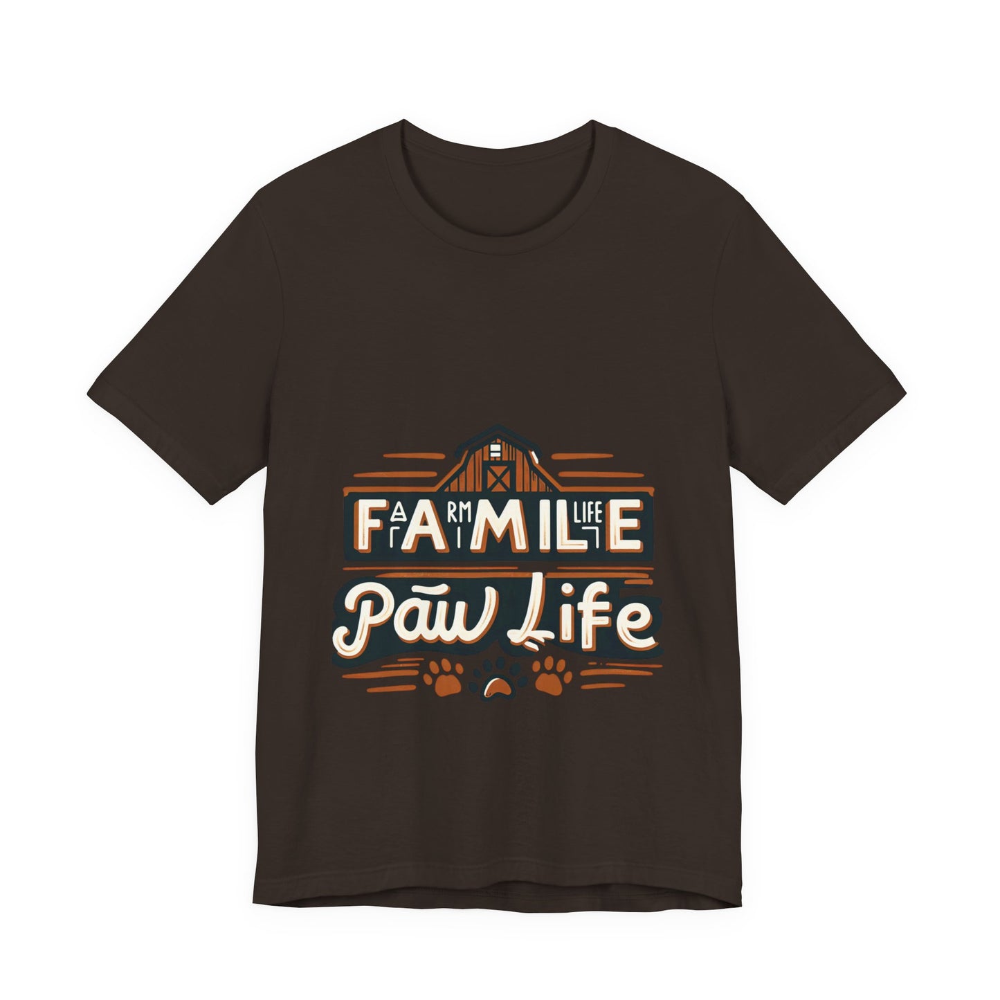 Unisex Jersey Short Sleeve Tee, Family Pet Shirt, Paw Life Graphic Top, Animal Lover Tee, Dog Mom Gift, Casual Wear for Pet Lovers