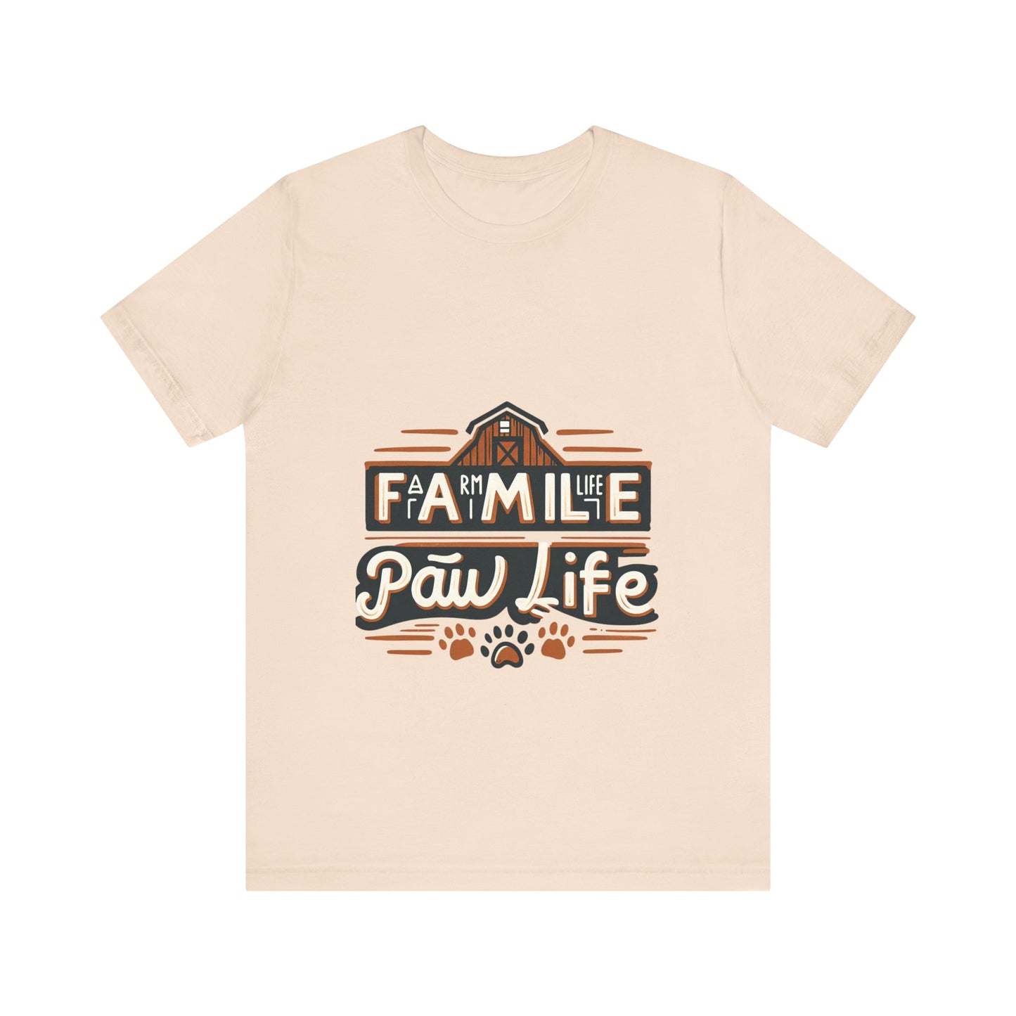 Unisex Jersey Short Sleeve Tee, Family Pet Shirt, Paw Life Graphic Top, Animal Lover Tee, Dog Mom Gift, Casual Wear for Pet Lovers