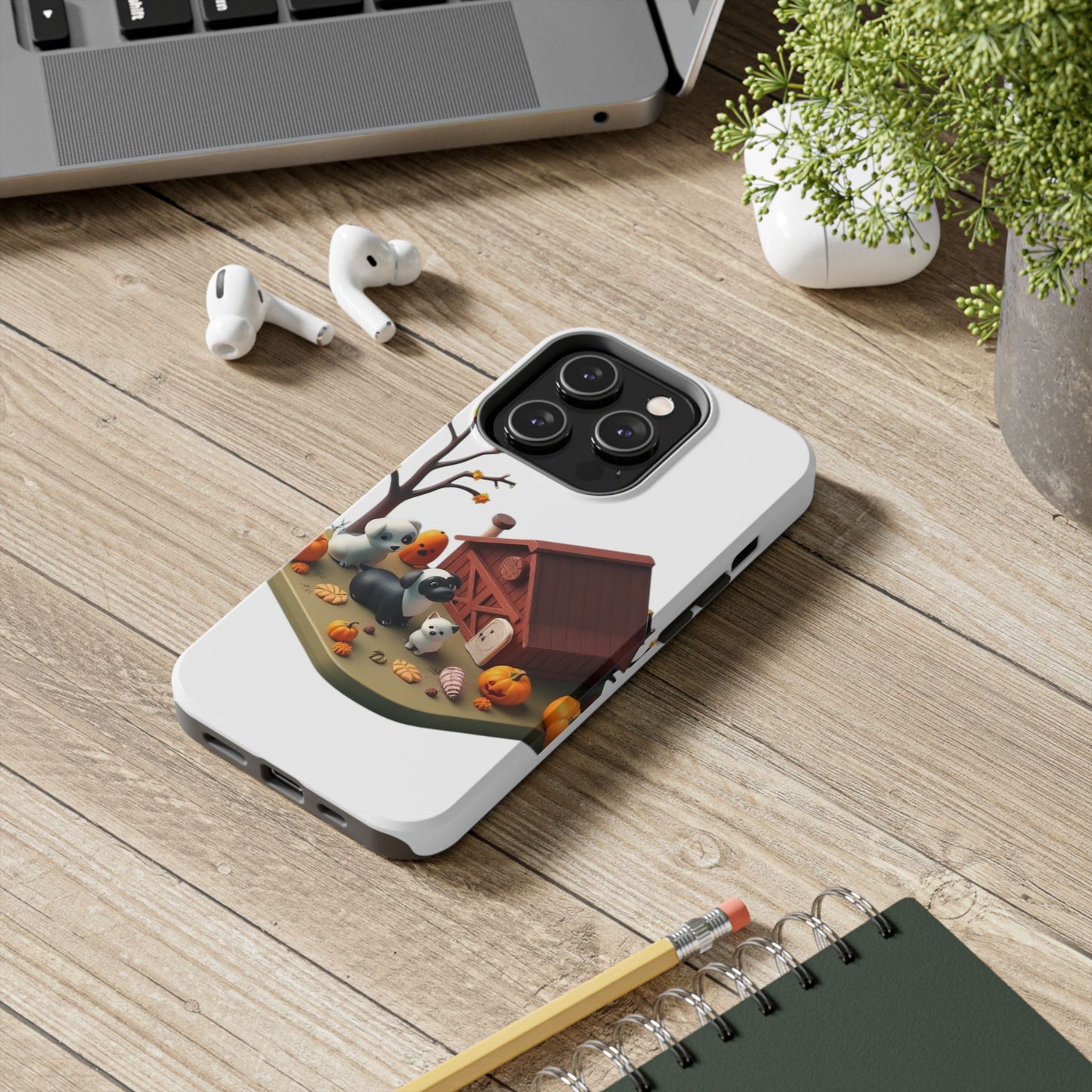 Cute Fall Farmhouse Phone Cases, Autumn Protection for Smartphones, Harvest-Themed Gift, Halloween Decor, Animal Print Cover