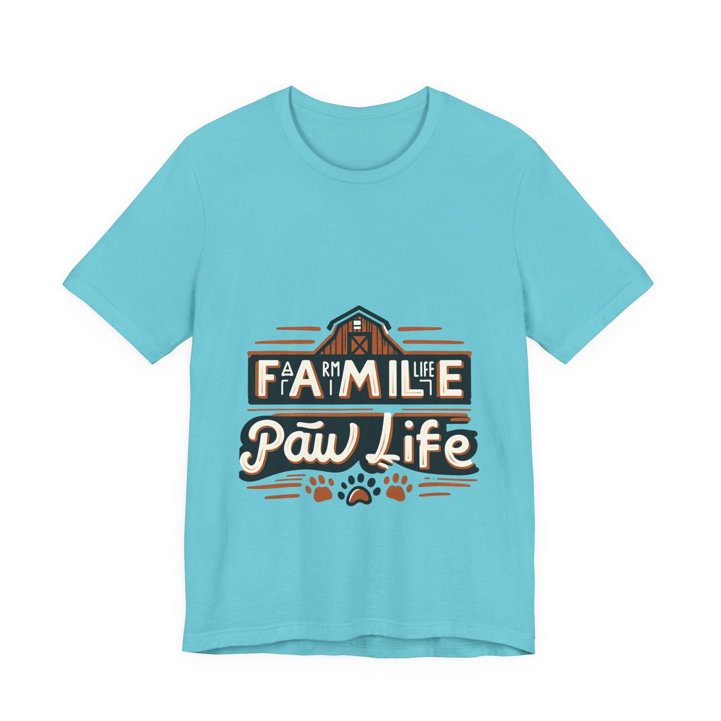 Unisex Jersey Short Sleeve Tee, Family Pet Shirt, Paw Life Graphic Top, Animal Lover Tee, Dog Mom Gift, Casual Wear for Pet Lovers