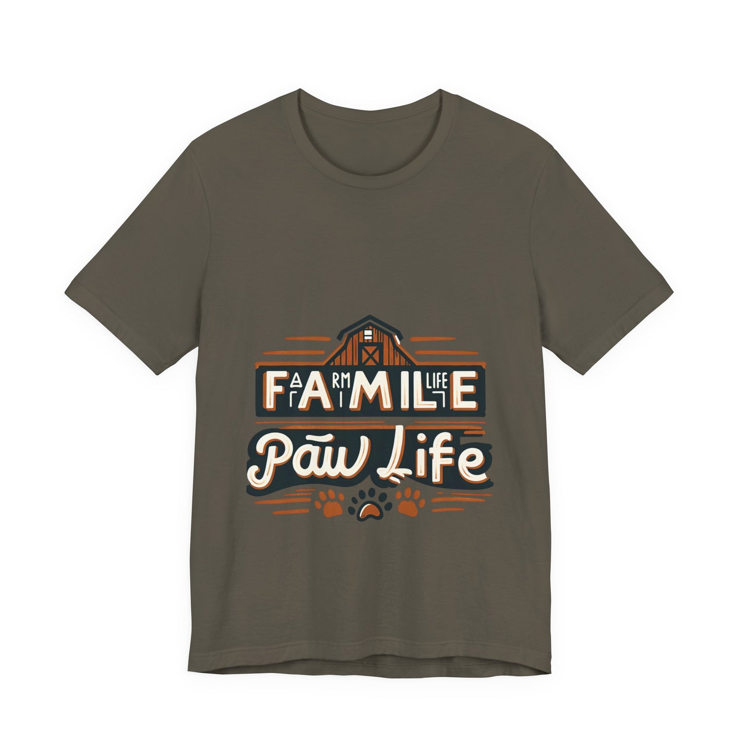 Unisex Jersey Short Sleeve Tee, Family Pet Shirt, Paw Life Graphic Top, Animal Lover Tee, Dog Mom Gift, Casual Wear for Pet Lovers