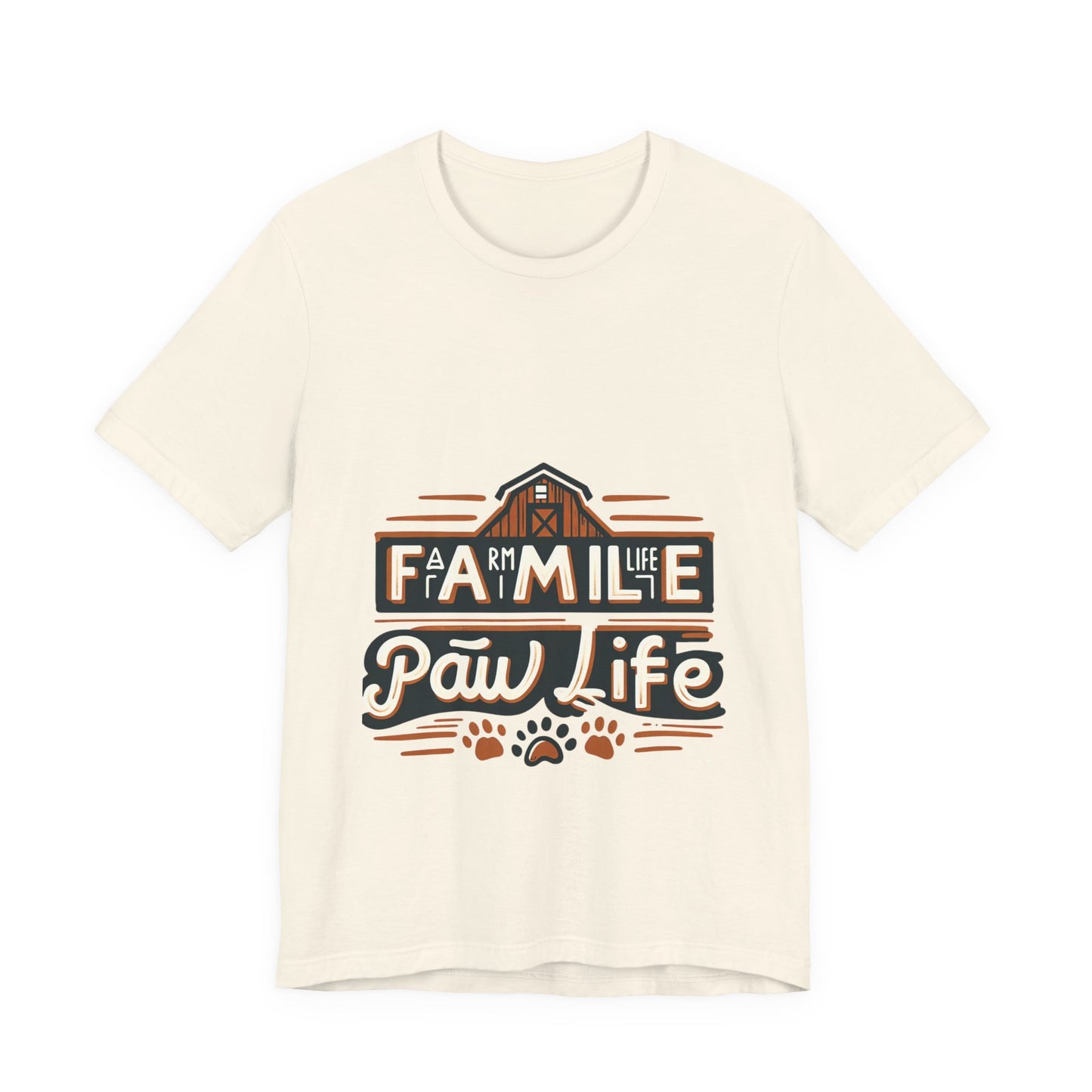 Unisex Jersey Short Sleeve Tee, Family Pet Shirt, Paw Life Graphic Top, Animal Lover Tee, Dog Mom Gift, Casual Wear for Pet Lovers