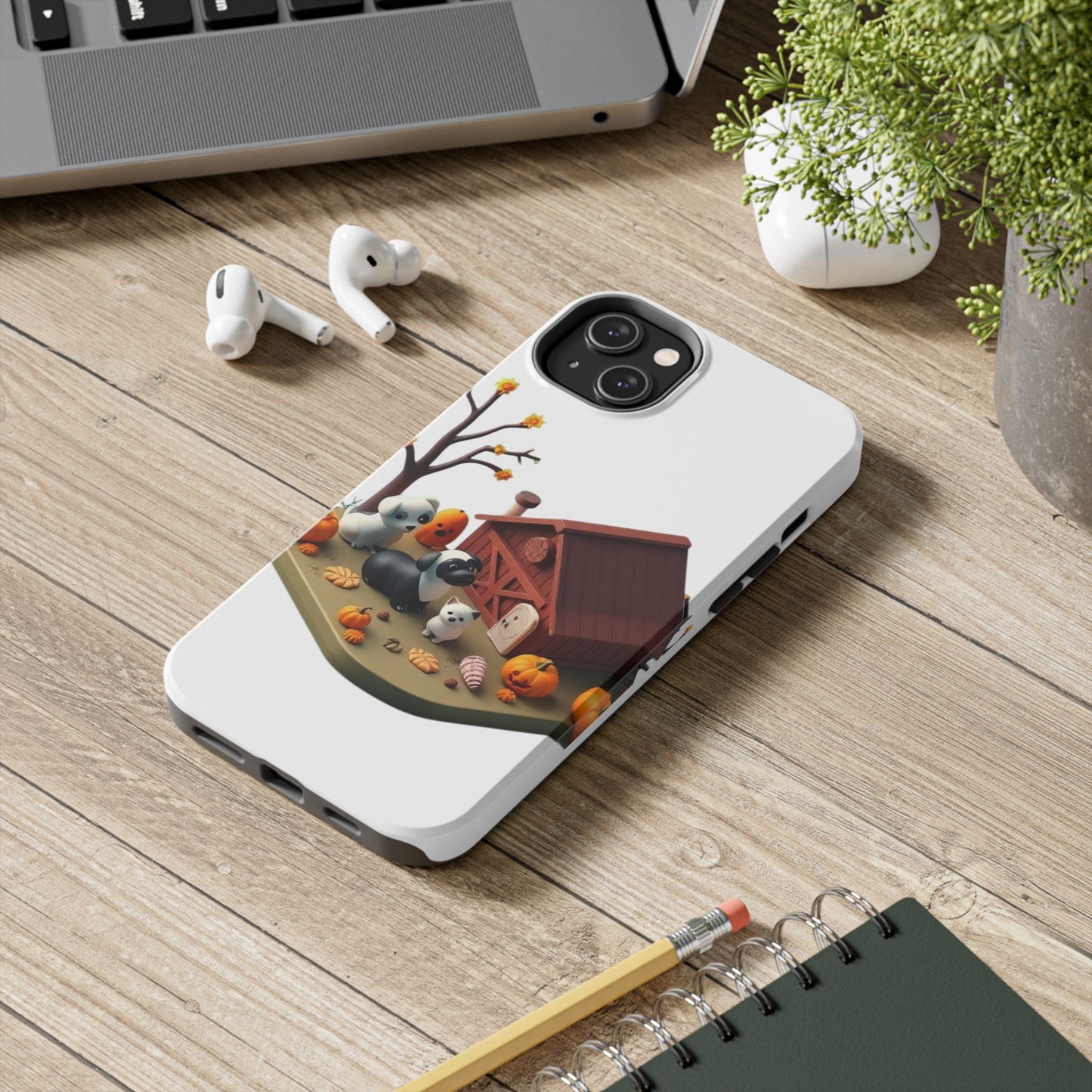 Cute Fall Farmhouse Phone Cases, Autumn Protection for Smartphones, Harvest-Themed Gift, Halloween Decor, Animal Print Cover
