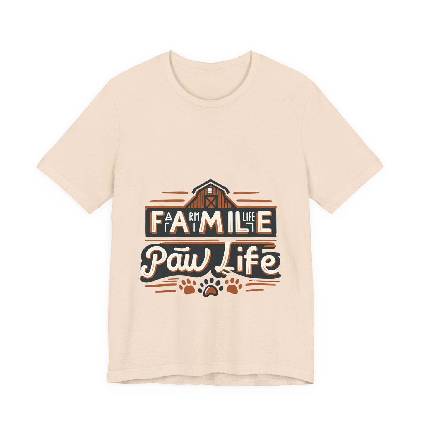 Unisex Jersey Short Sleeve Tee, Family Pet Shirt, Paw Life Graphic Top, Animal Lover Tee, Dog Mom Gift, Casual Wear for Pet Lovers