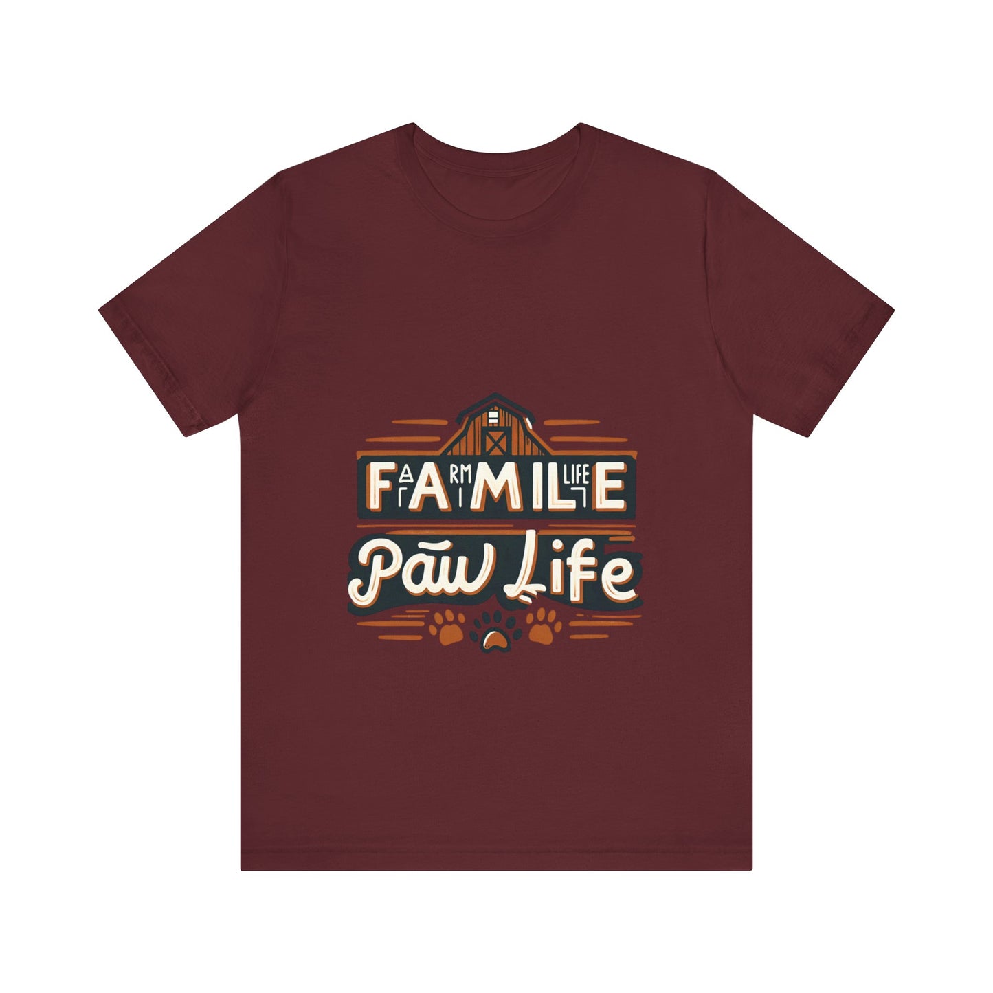 Unisex Jersey Short Sleeve Tee, Family Pet Shirt, Paw Life Graphic Top, Animal Lover Tee, Dog Mom Gift, Casual Wear for Pet Lovers