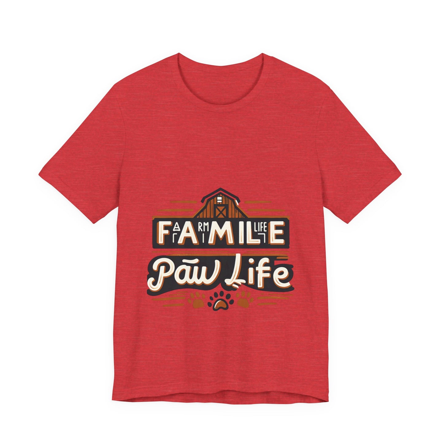 Unisex Jersey Short Sleeve Tee, Family Pet Shirt, Paw Life Graphic Top, Animal Lover Tee, Dog Mom Gift, Casual Wear for Pet Lovers