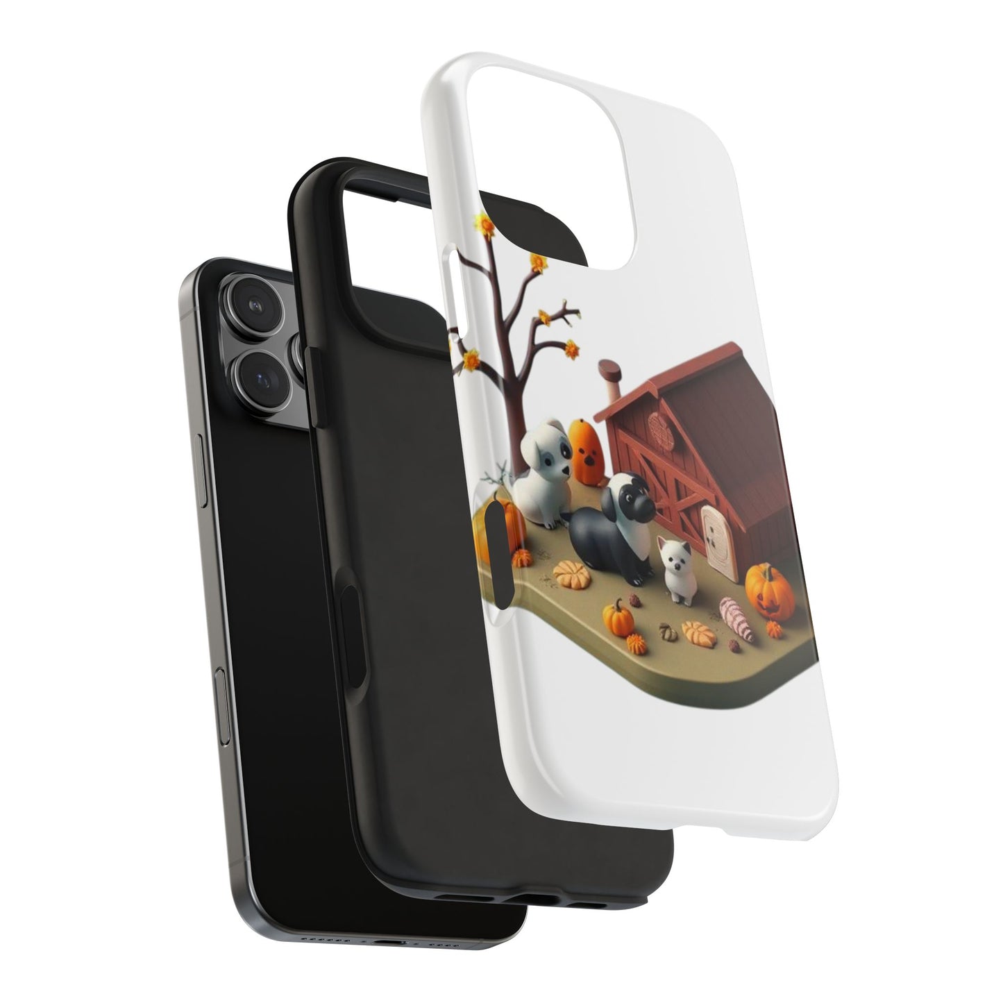 Cute Fall Farmhouse Phone Cases, Autumn Protection for Smartphones, Harvest-Themed Gift, Halloween Decor, Animal Print Cover