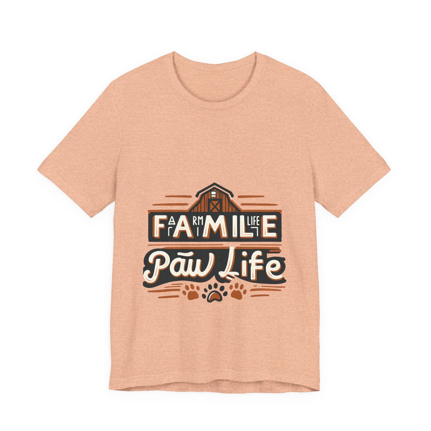 Unisex Jersey Short Sleeve Tee, Family Pet Shirt, Paw Life Graphic Top, Animal Lover Tee, Dog Mom Gift, Casual Wear for Pet Lovers
