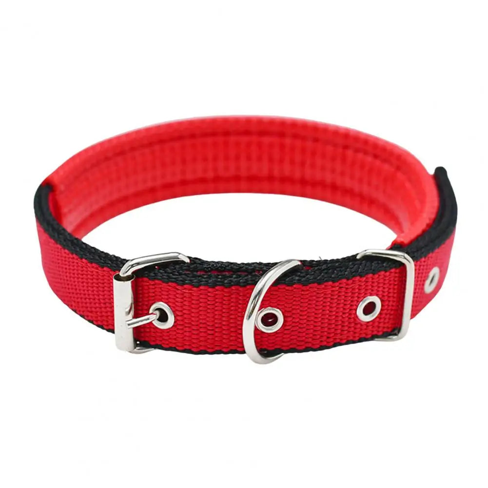 Dog Collars,Nylon,Adjustable Dog Neck Circle,Long-lasting Pet Neck Strap,with Traction Ring,Teddy Keji Pitbull,Pet Supplies