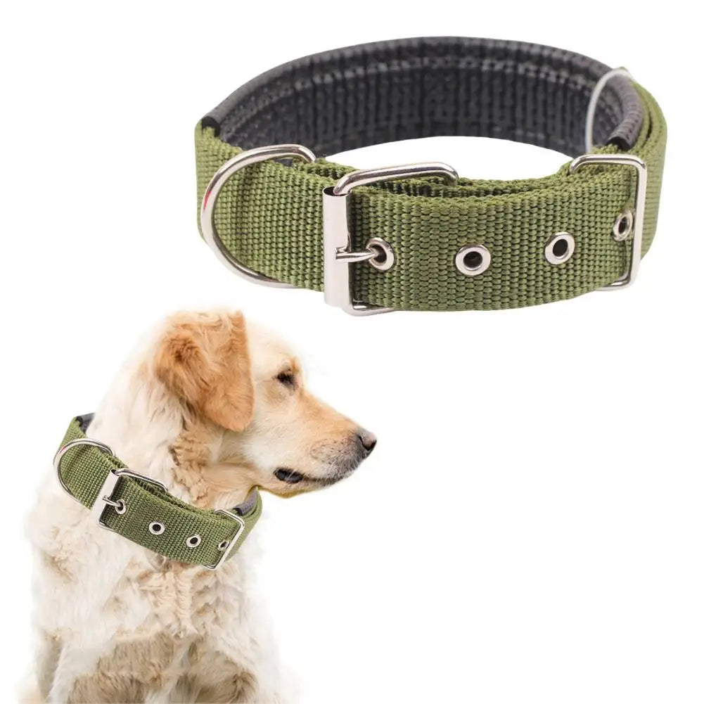 Dog Collars,Nylon,Adjustable Dog Neck Circle,Long-lasting Pet Neck Strap,with Traction Ring,Teddy Keji Pitbull,Pet Supplies