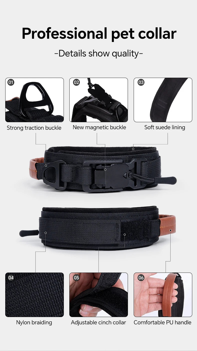 Dog Collar with Innovative Magnetic Buckle Secure and Stylish Magnetic Closure Collars Adjustable for Large Dogs Accessories
