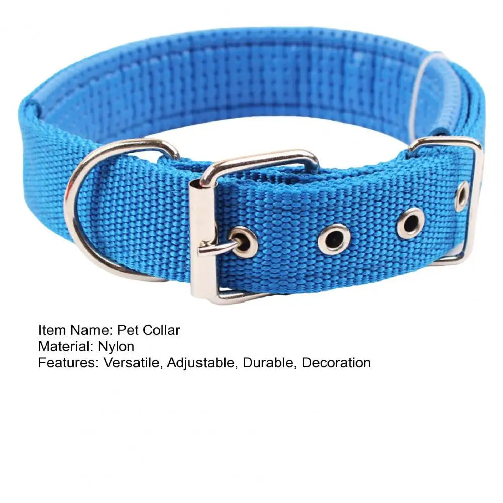 Dog Collars,Nylon,Adjustable Dog Neck Circle,Long-lasting Pet Neck Strap,with Traction Ring,Teddy Keji Pitbull,Pet Supplies