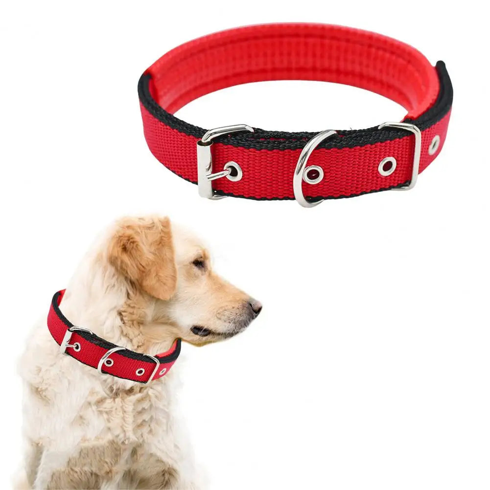 Dog Collars,Nylon,Adjustable Dog Neck Circle,Long-lasting Pet Neck Strap,with Traction Ring,Teddy Keji Pitbull,Pet Supplies