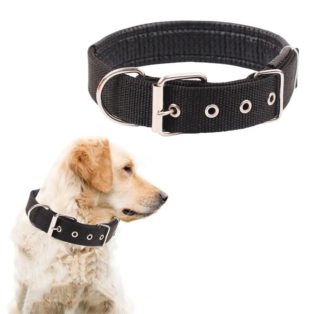 Dog Collars,Nylon,Adjustable Dog Neck Circle,Long-lasting Pet Neck Strap,with Traction Ring,Teddy Keji Pitbull,Pet Supplies
