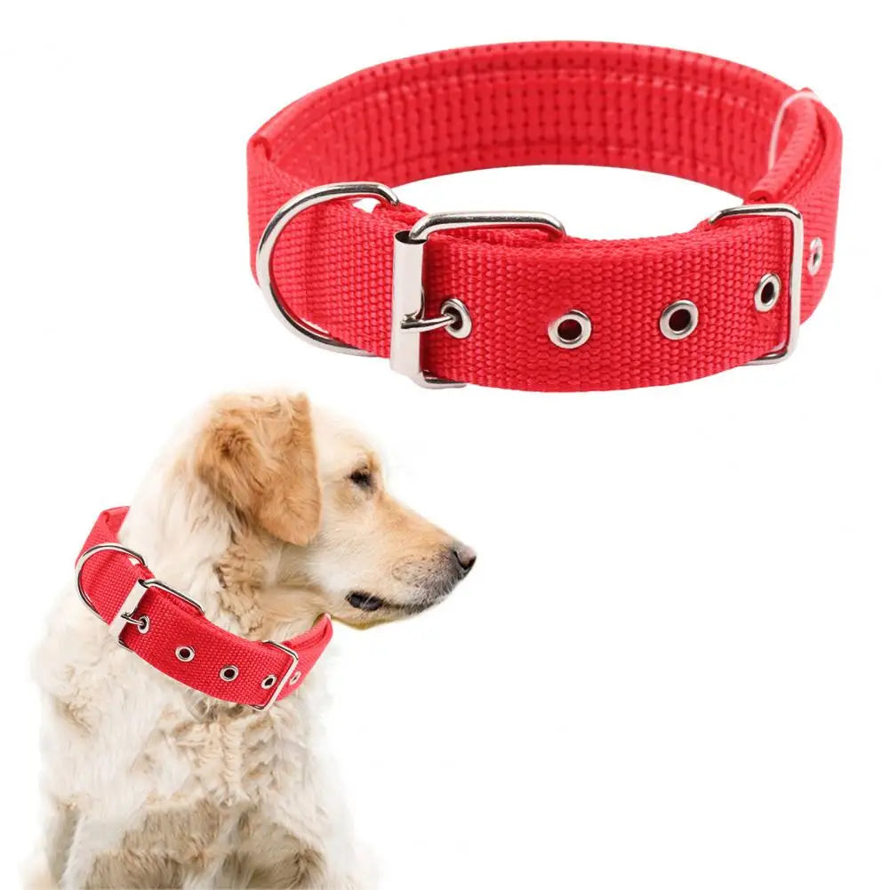 Dog Collars,Nylon,Adjustable Dog Neck Circle,Long-lasting Pet Neck Strap,with Traction Ring,Teddy Keji Pitbull,Pet Supplies