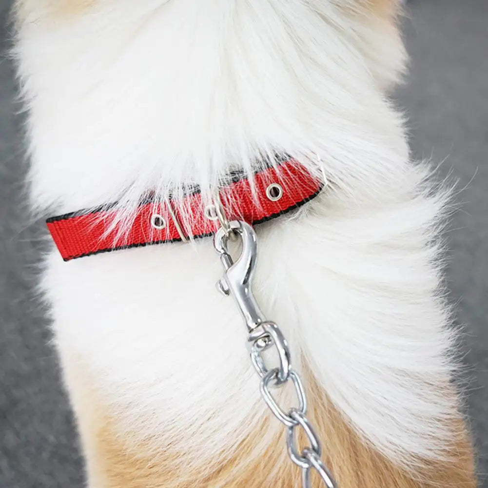 Dog Collars,Nylon,Adjustable Dog Neck Circle,Long-lasting Pet Neck Strap,with Traction Ring,Teddy Keji Pitbull,Pet Supplies