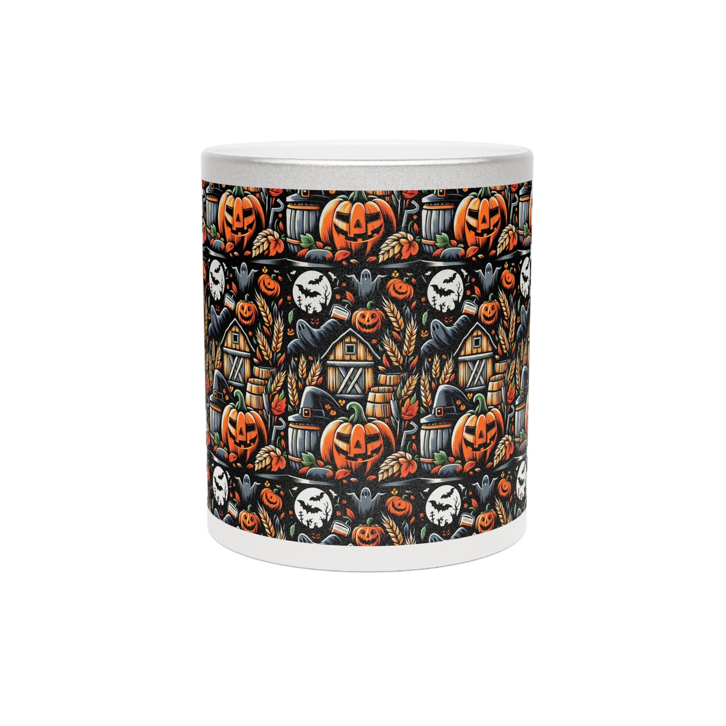Halloween-Themed Metallic Mug, Spooky Pumpkin and Ghost Design, Perfect for Fall Decor, Gift for Halloween Lovers, Seasonal Drinkware, [...]