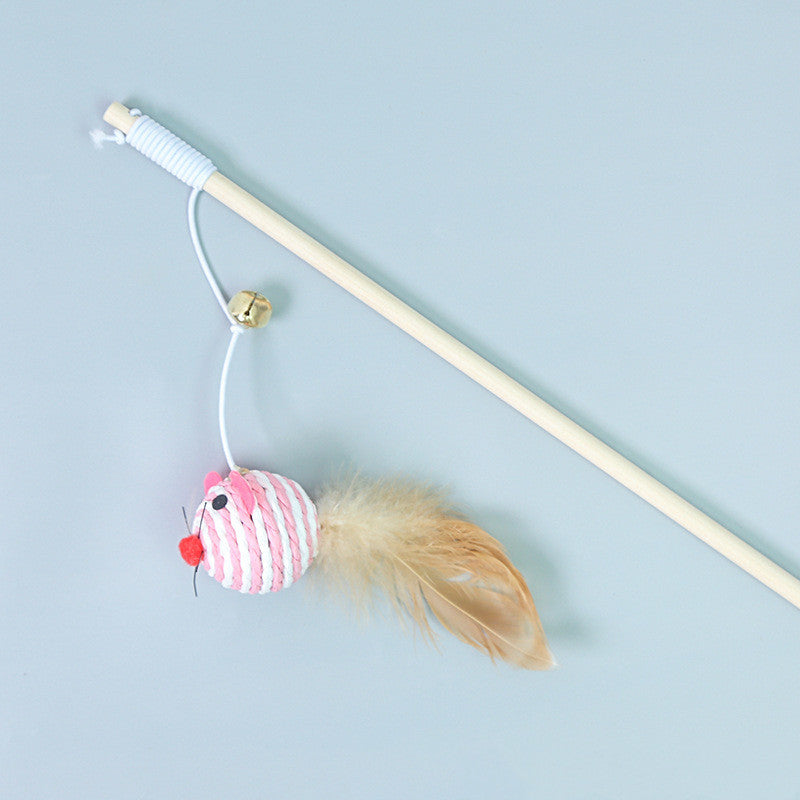 Cat Toy - Feather & Bell Cat Wand
