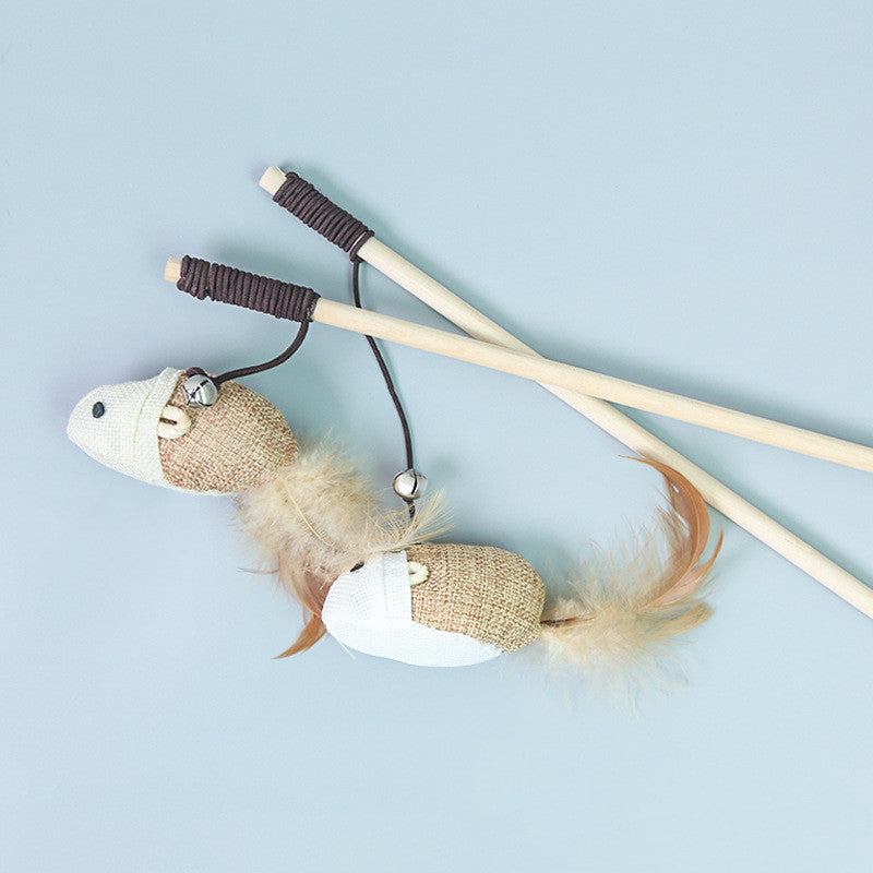 Cat Toy - Feather & Bell Cat Wand